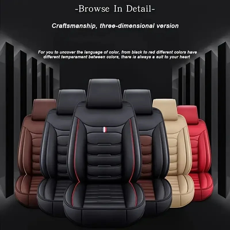 5-Seat Faux Leather Seat Cover