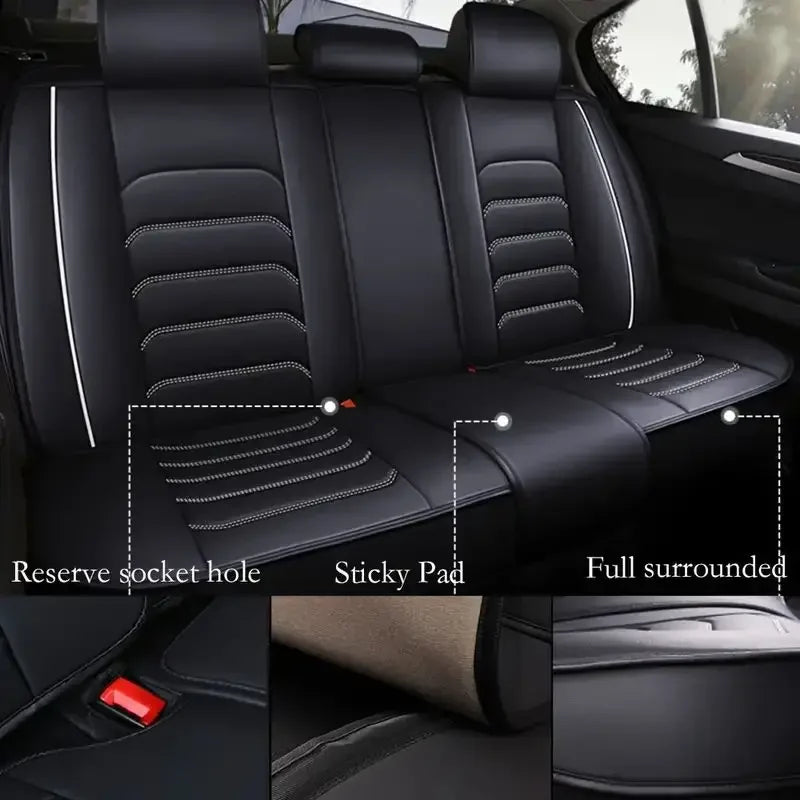 5-Seat Faux Leather Seat Cover