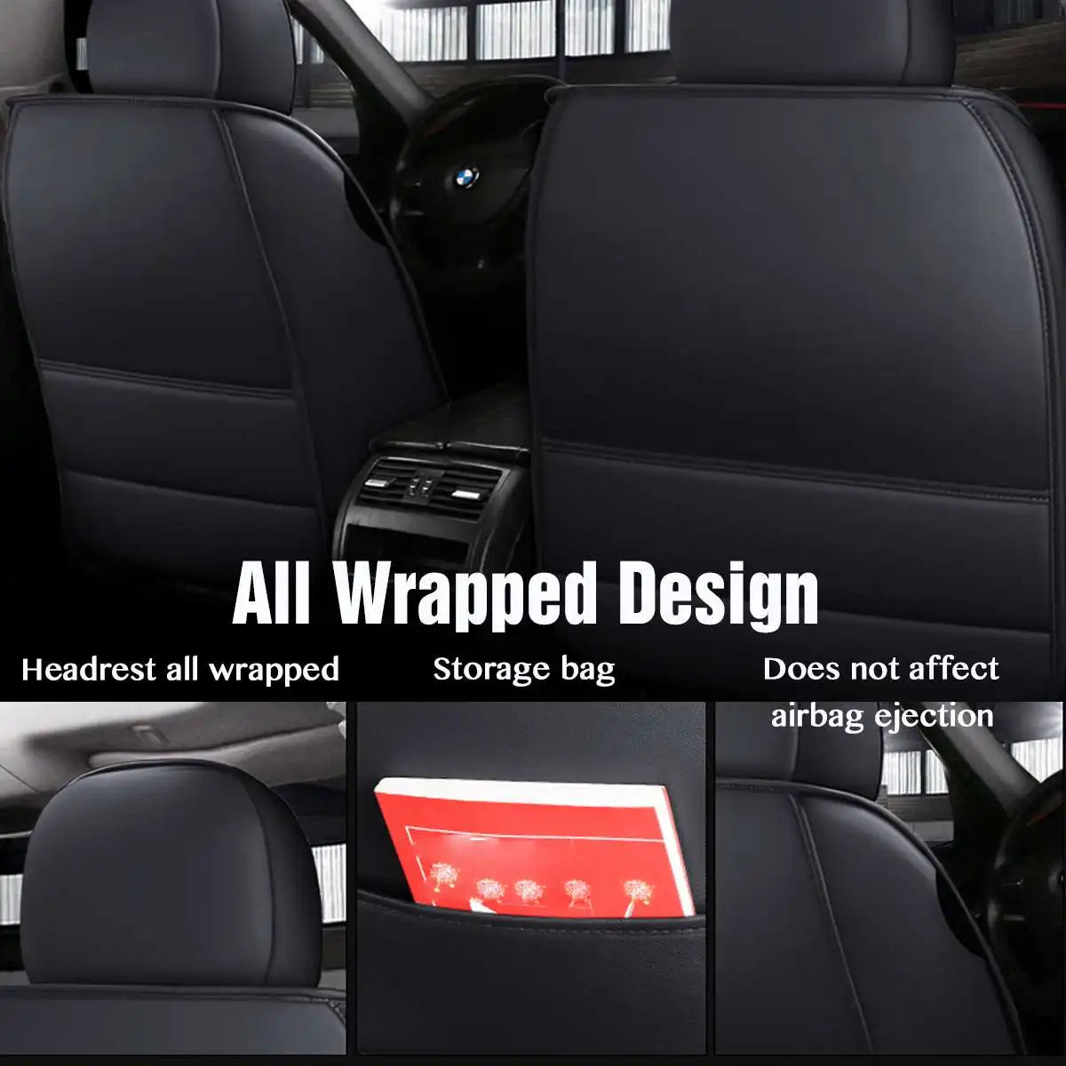 11PCS PU Leather Seat Cover Deluxe