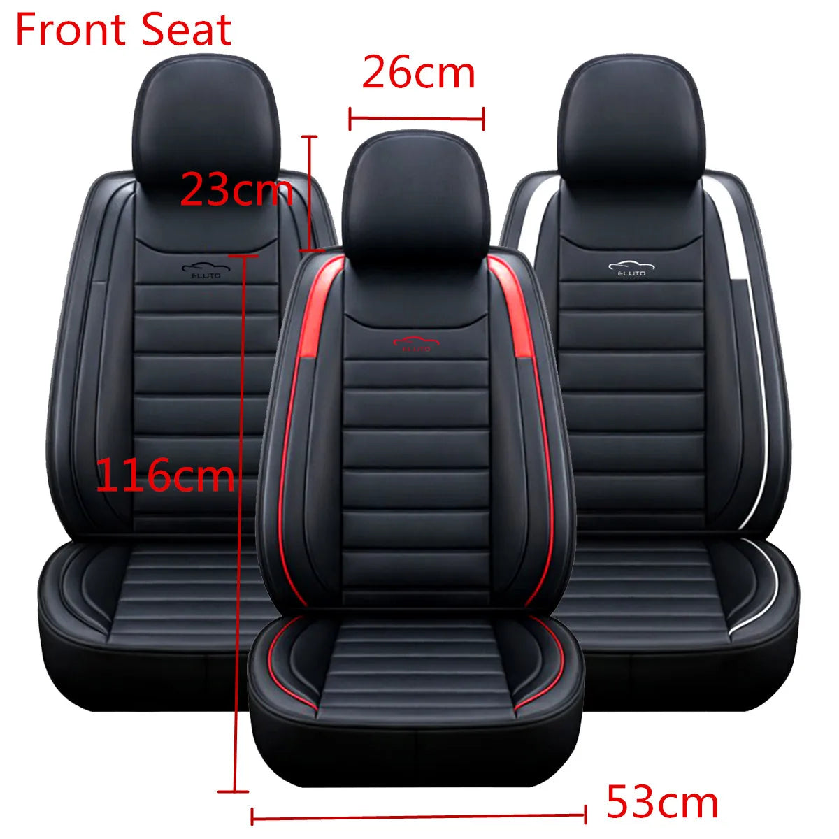 11PC 5 Full Leather Set Seat Cover