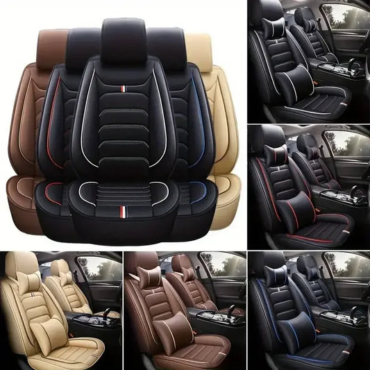 5-Seat Faux Leather Seat Cover