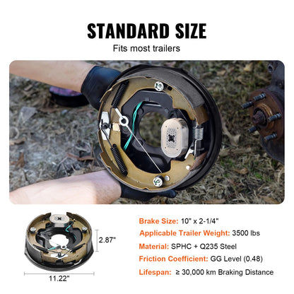 Electric Self-Adjusting Trailer Brake Assembly