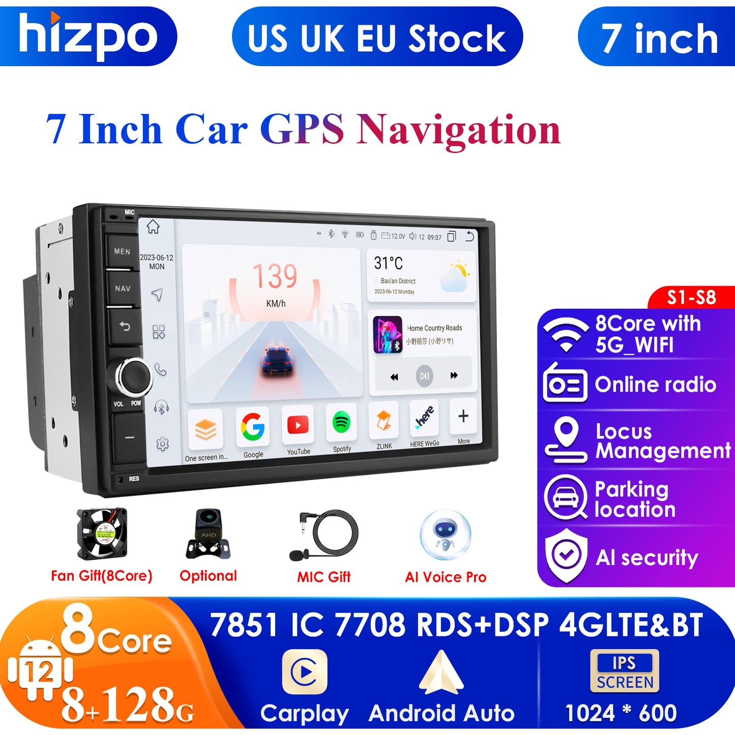 7inch Intelligent Carplay GPS SCreen