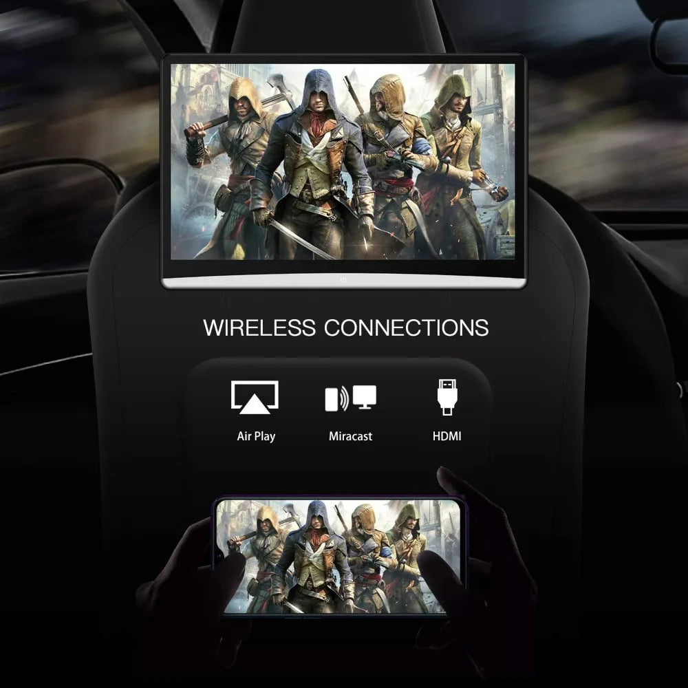 Touchscreen Headrest TV Video Player