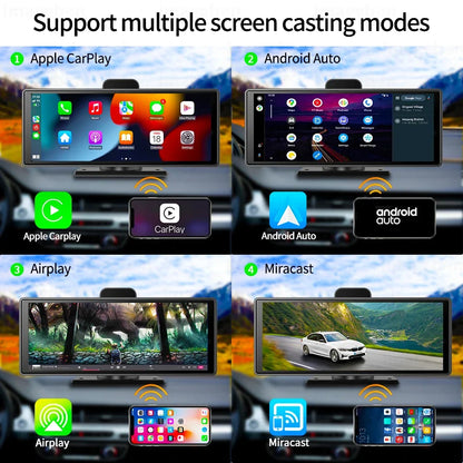 Wireless Android Carplay Night Dashcam