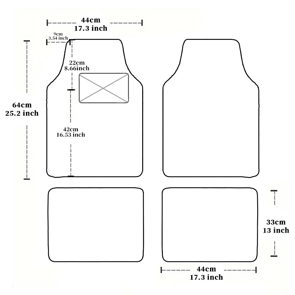 4PC Universal Full Set Floor Mat