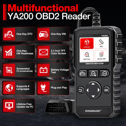 OBD2 Scanner Multilingual Car Diagnose Tool