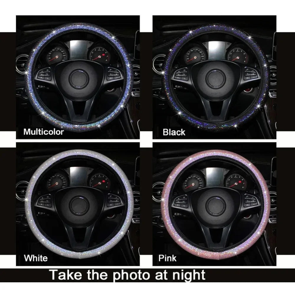 Rhinestone Crystal Steering Wheel Cover