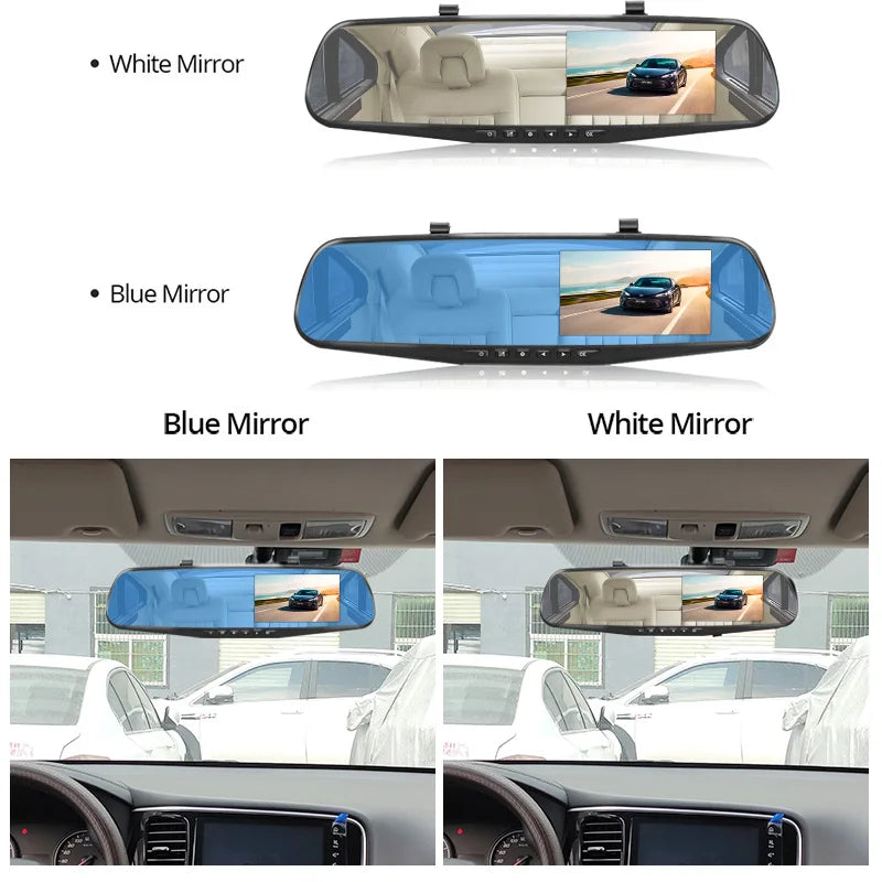 4.3 Inches DVR Rearview Mirror Driving Recorder