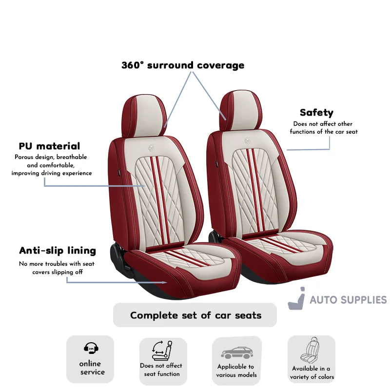 Car seat cover, universal model for 5 seats, suitable for SUV, sedan and pickup truck