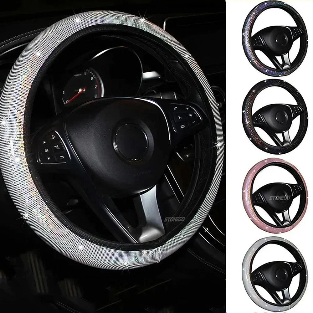 Rhinestone Crystal Steering Wheel Cover