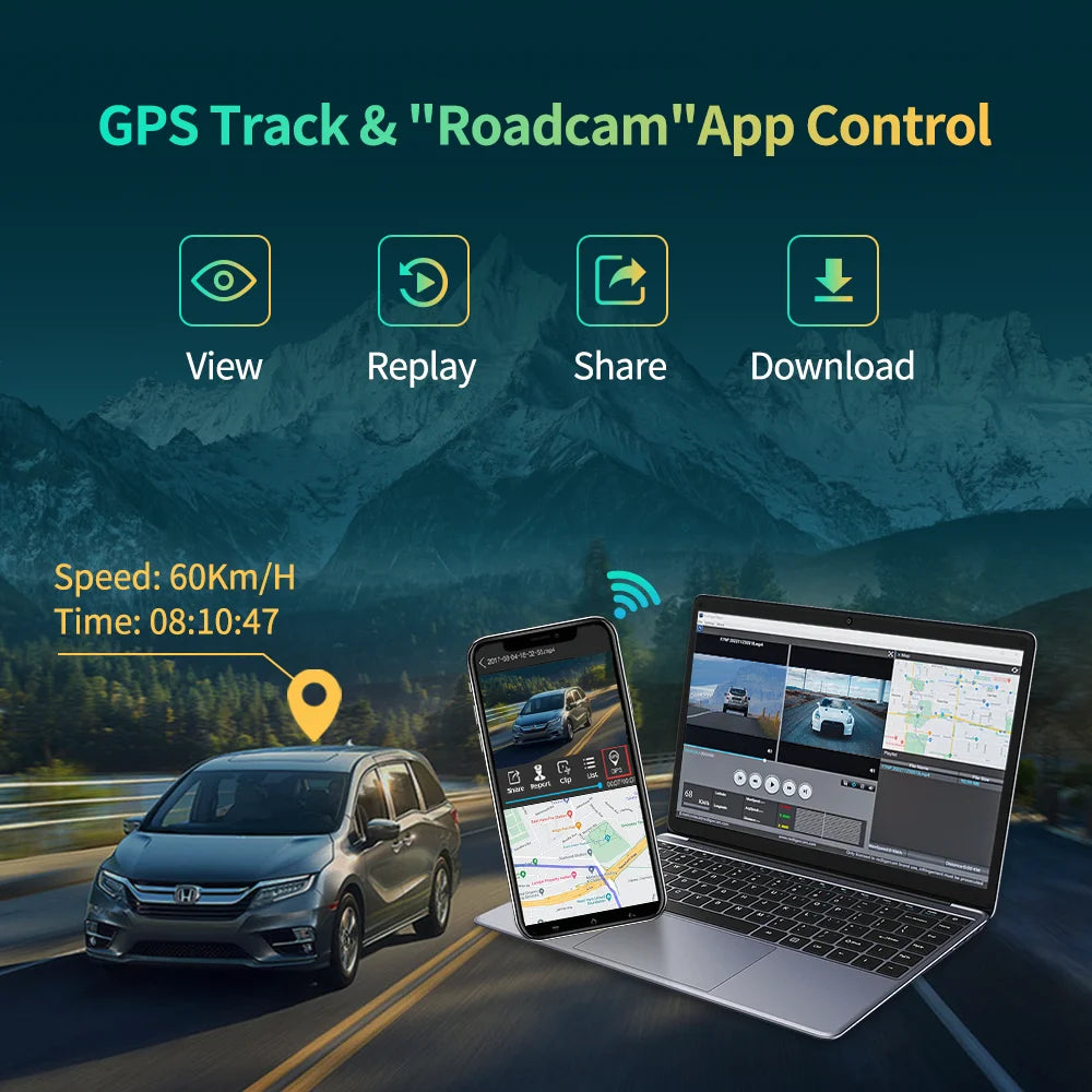 Wireless Android Carplay Night Dashcam