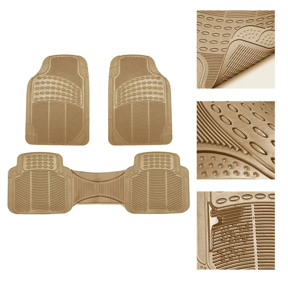 3PC Universal Rubber Floor Mat