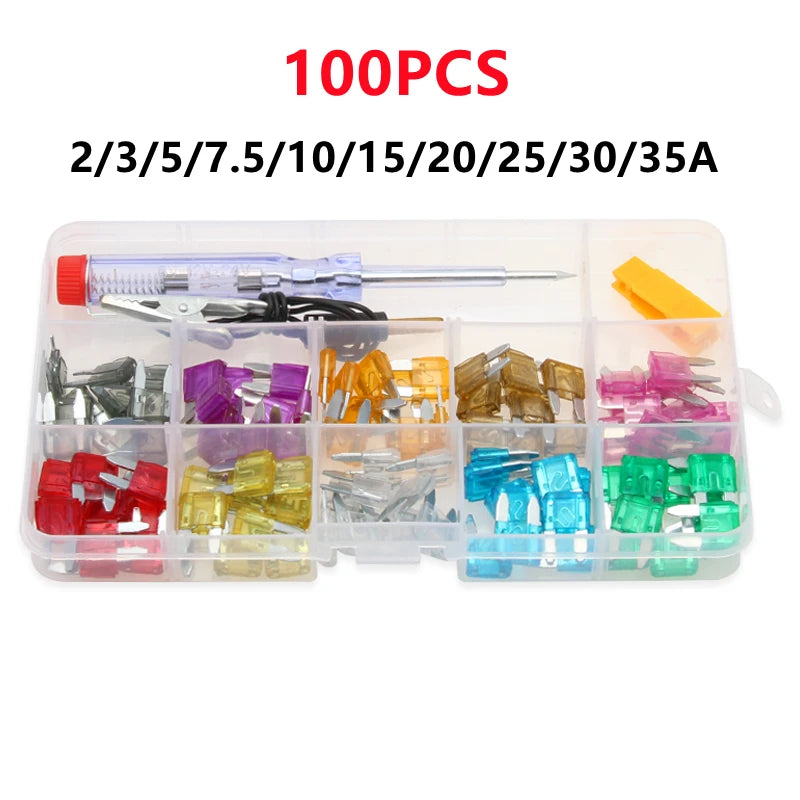 100PCS Car Fuse Kit