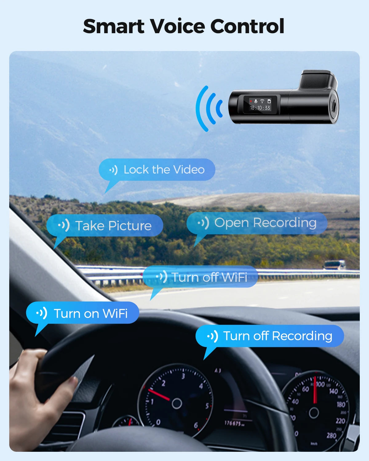 M330 Smart Voice Control DashCam