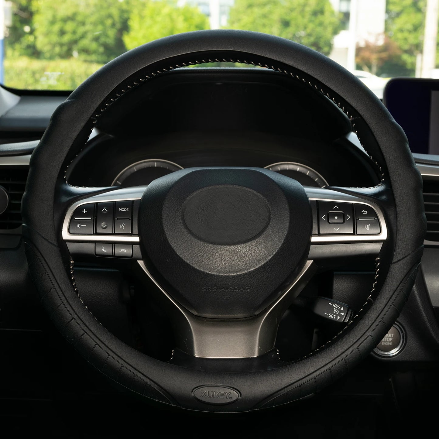 Anti-Slip Leather Steering Wheel Cover