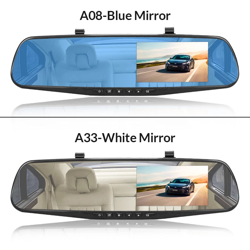 4.3 Inches DVR Rearview Mirror Driving Recorder