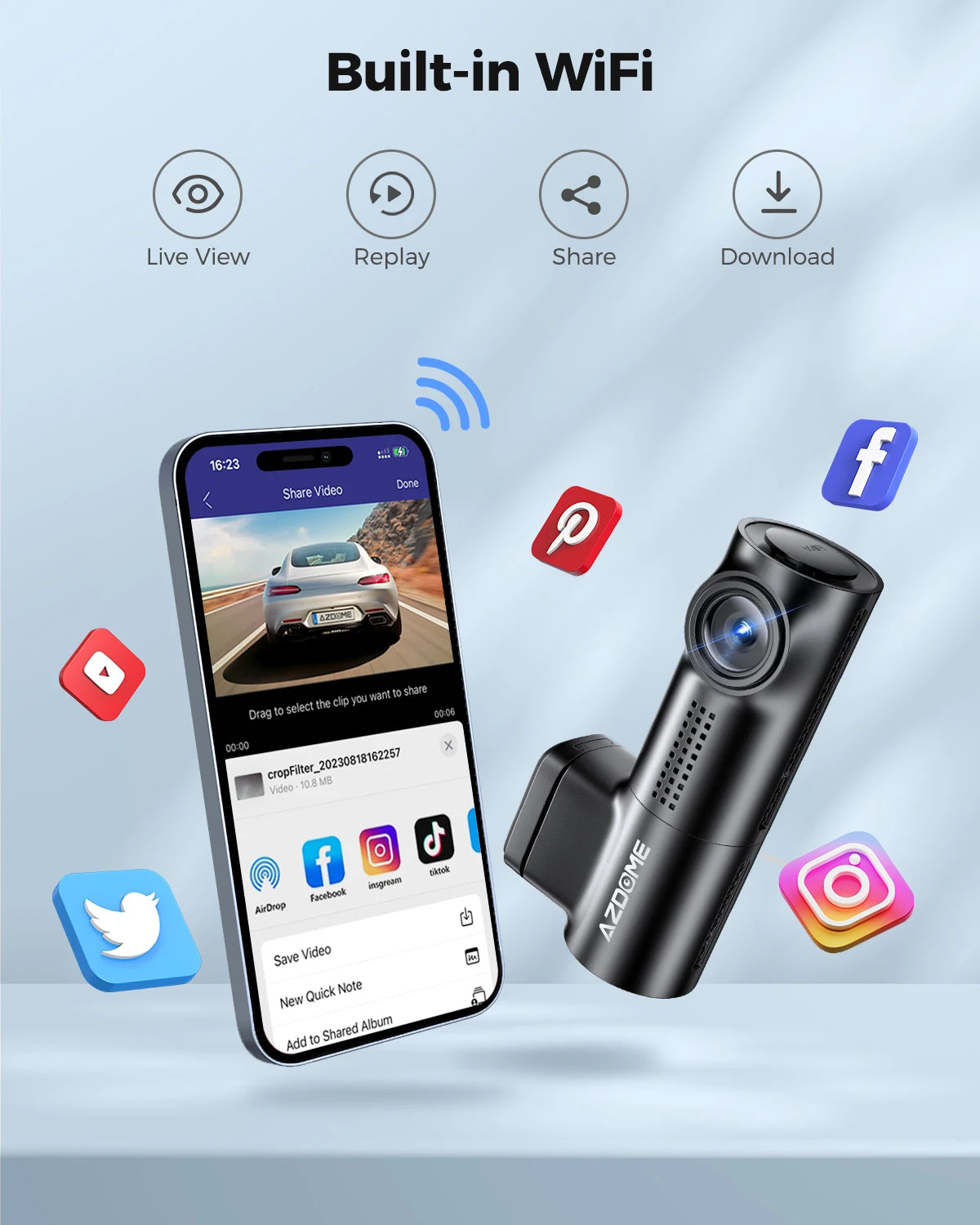 M330 Smart Voice Control DashCam